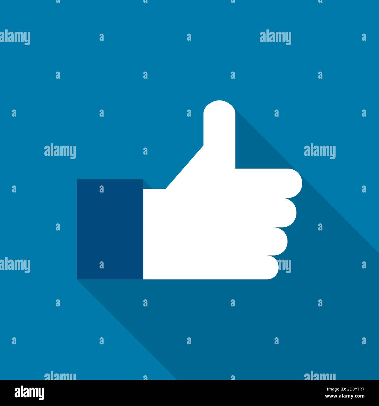 Flat hand as an icon, score like. Vector illustration Stock Vector