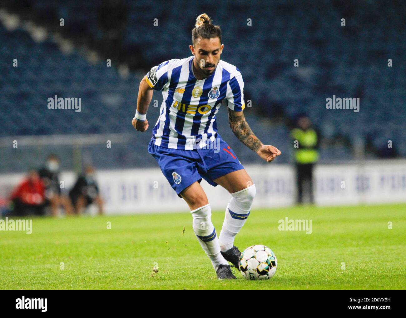 Alex Telles of Porto during the Portuguese championship, Liga NOS football match between FC Porto and Maritimo on October 3, 2020 at Estadio do Dragao Stock Photo