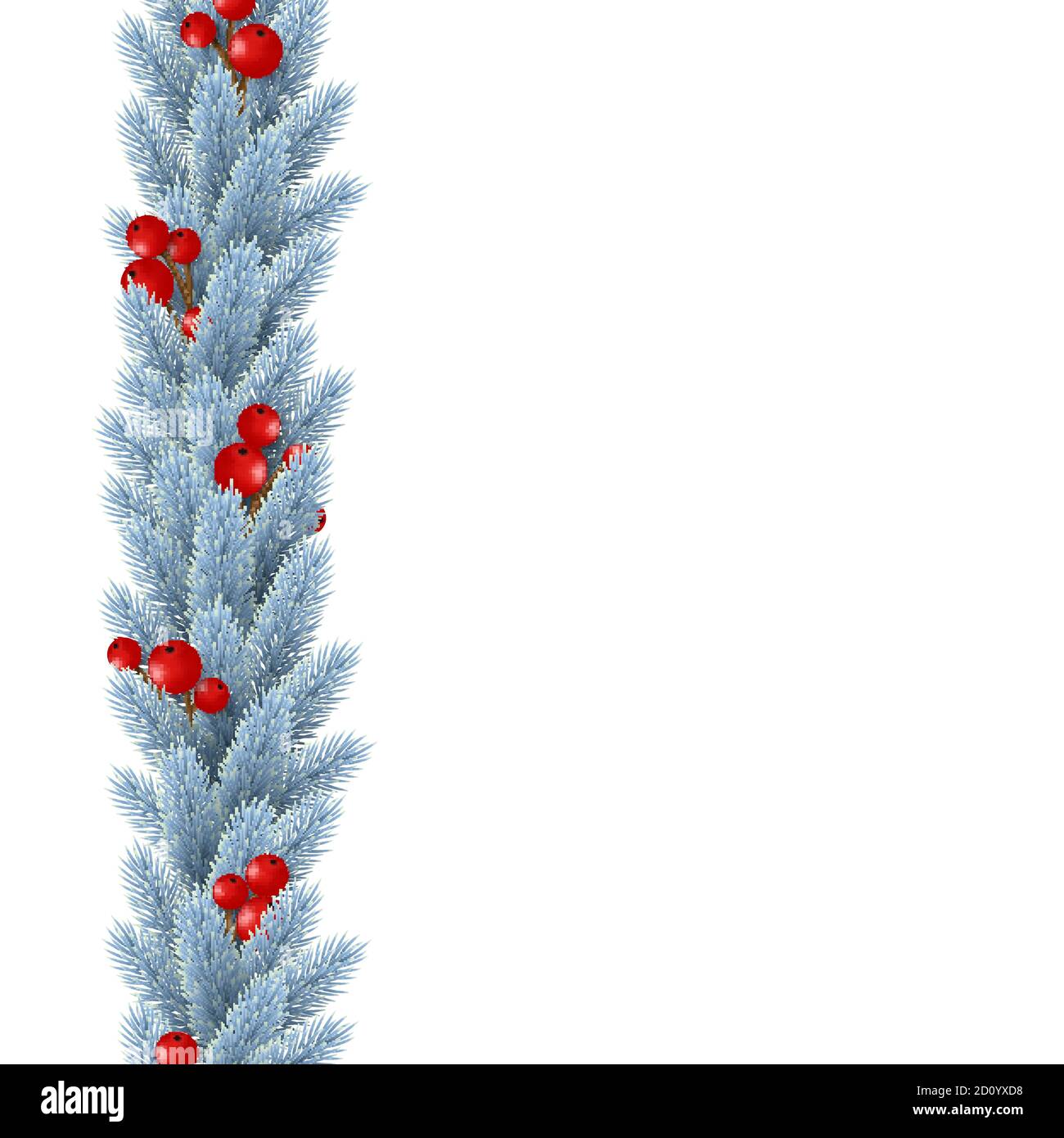 Vertical Christmas Garland Clip Art