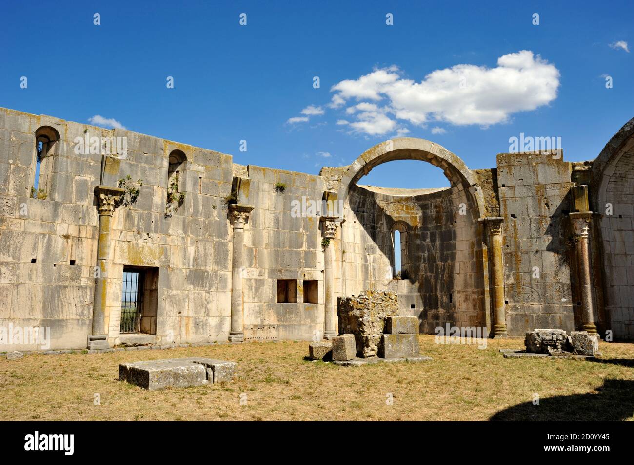 italy, basilicata, venosa, trinity abbey, the unfinished church Stock Photo