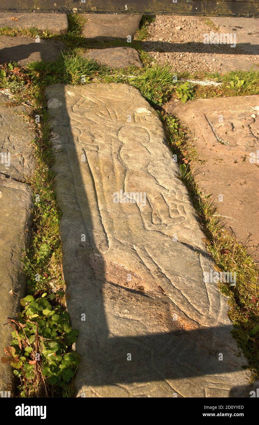 the gravestone of Rob Roy McGregor at Balquhidder, Scotland Stock Photo