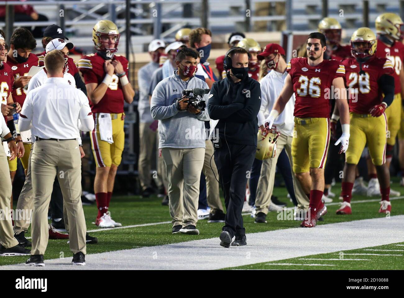 Alumni Stadium 3rd Oct 2020 Ma Usa Boston College Eagles Head Coach Jeff Hafley During The