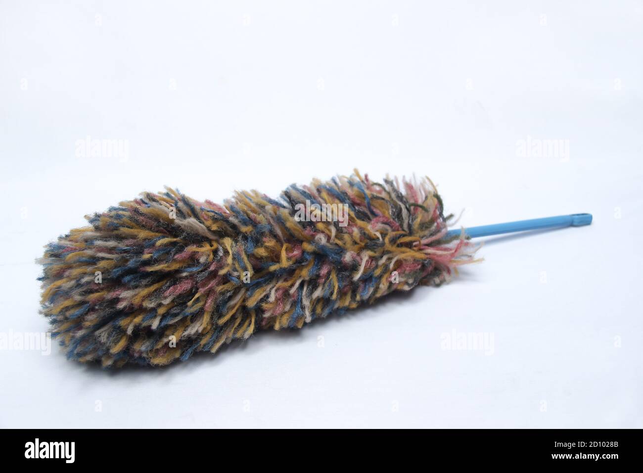 Dirty duster isolated on white background. household clean tools Stock Photo