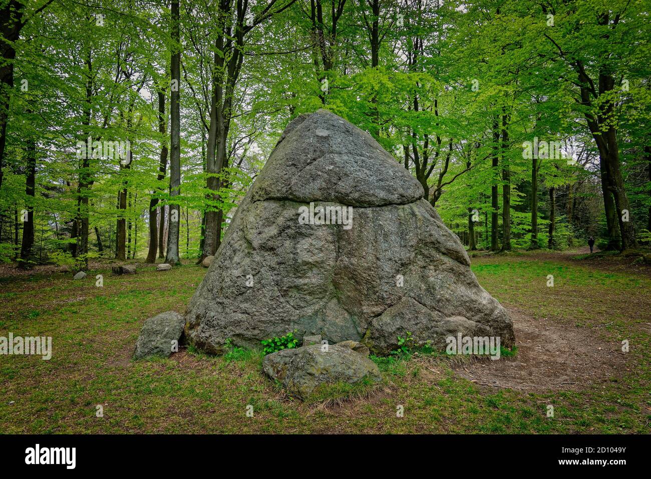 Tirslund glacial megalith stone in western Denmark Stock Photo