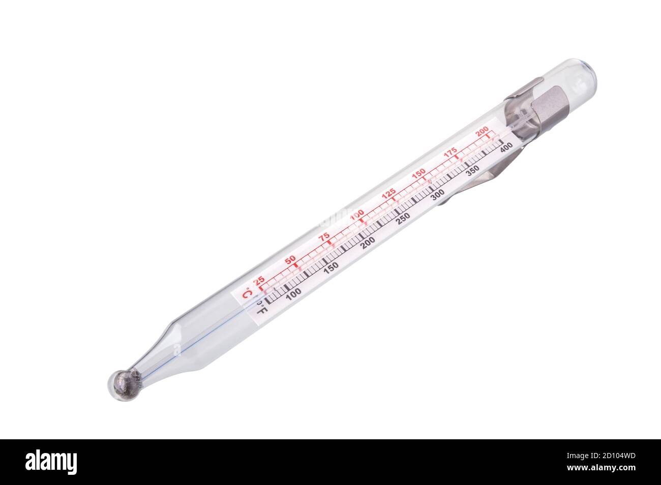Glass candy thermometer isolated over white background Stock Photo Alamy