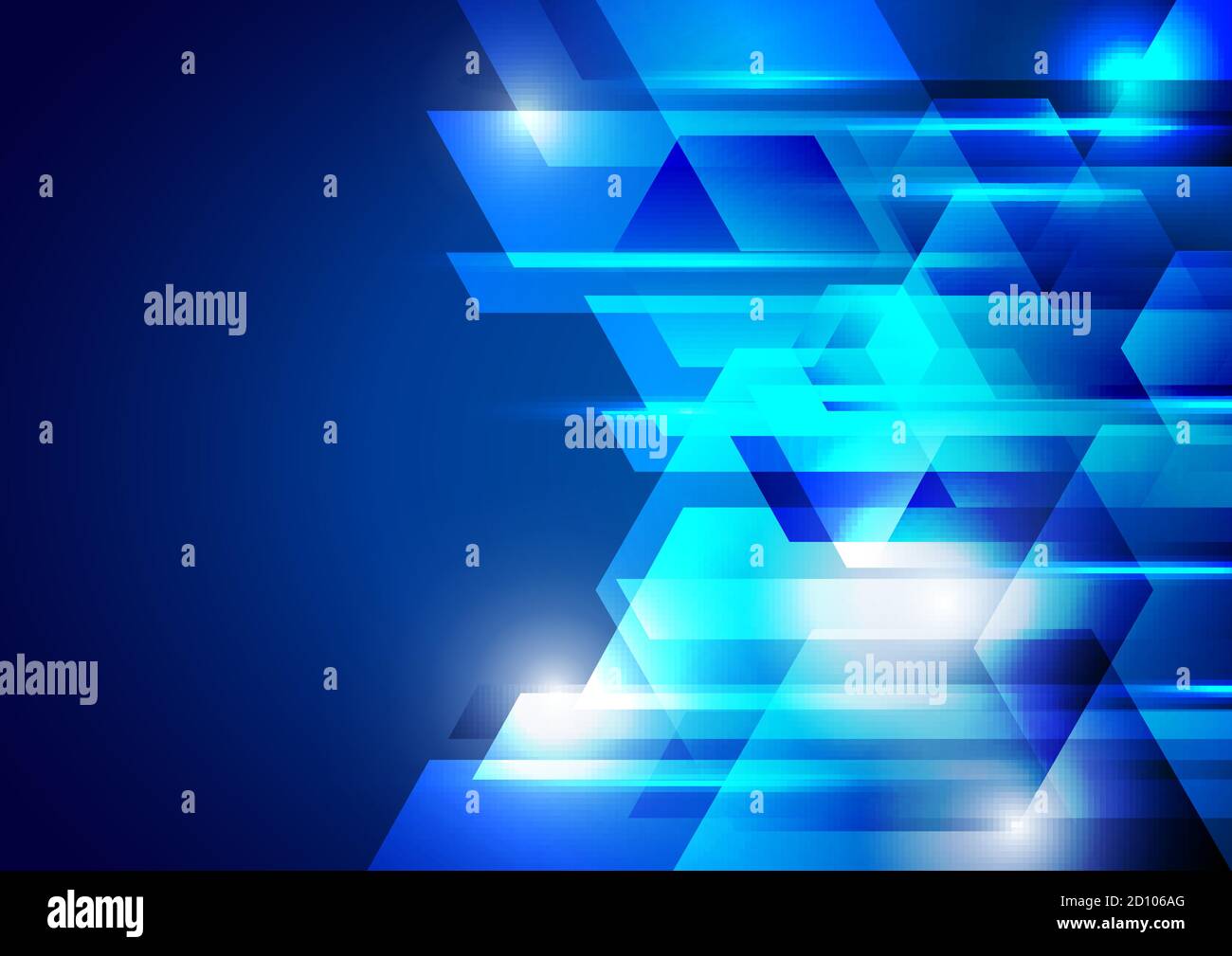 Abstract blue geometric hexagon corporate technology design with glowing light background. Vector illustration Stock Vector