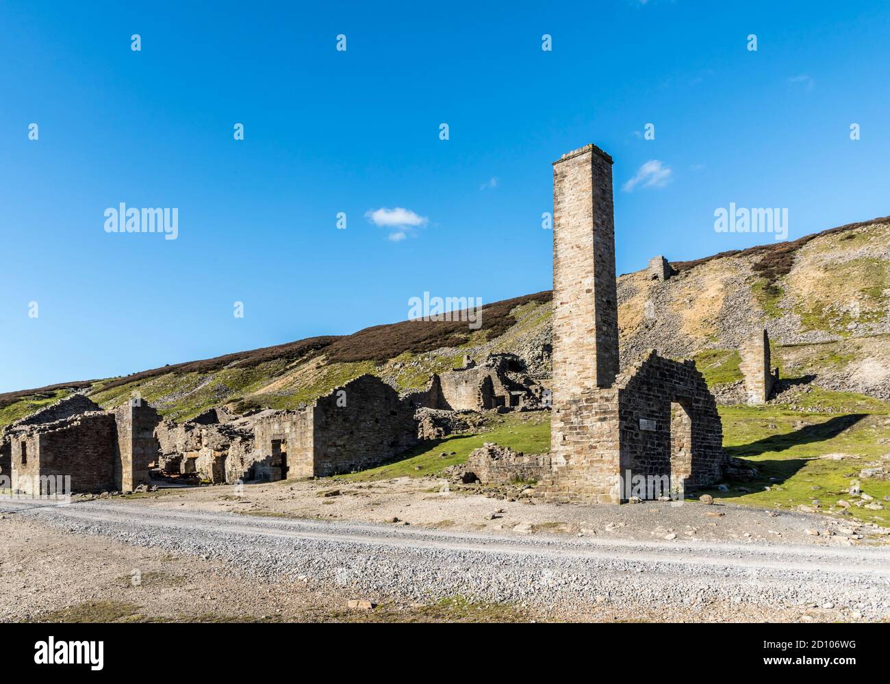 These Are The Ruins Of The At The Abandoned Old Gang Lead Mine Smelt 