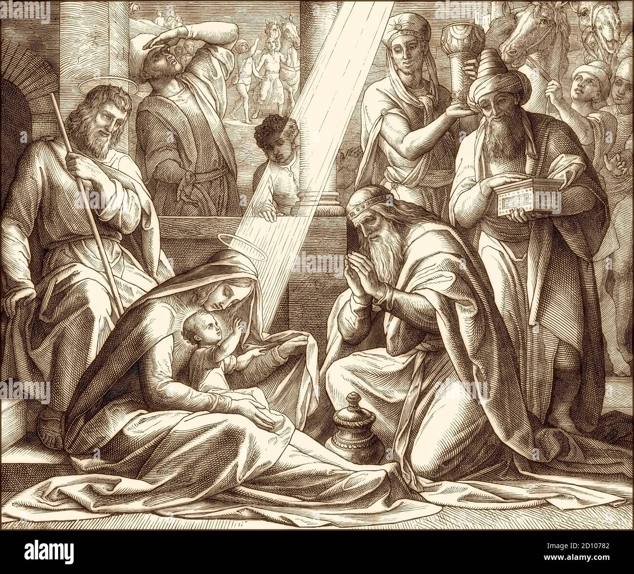 The biblical Magi, by Julius Schnorr von Carolsfeld Stock Photo - Alamy