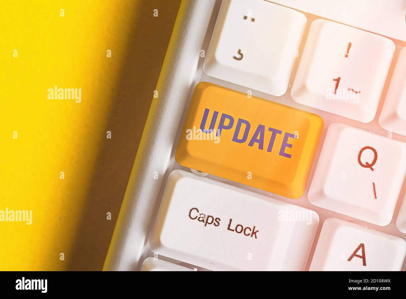 Text sign showing Update. Business photo text by adding Up to date ...