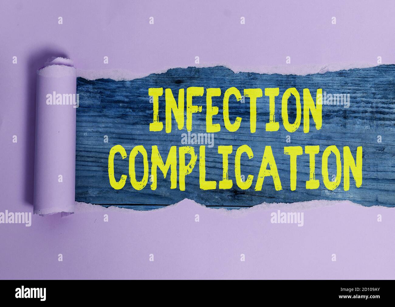 Writing note showing Infection Complication. Business concept for