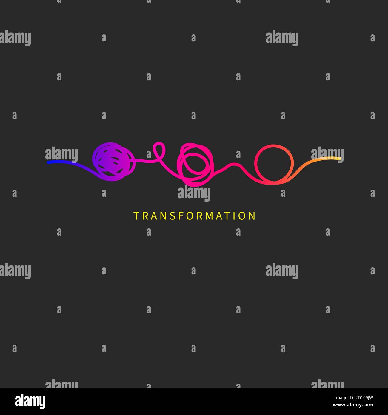 Psychotherapy icon. Transformation symbol. Logo therapy, psychoanalysis Stock Vector