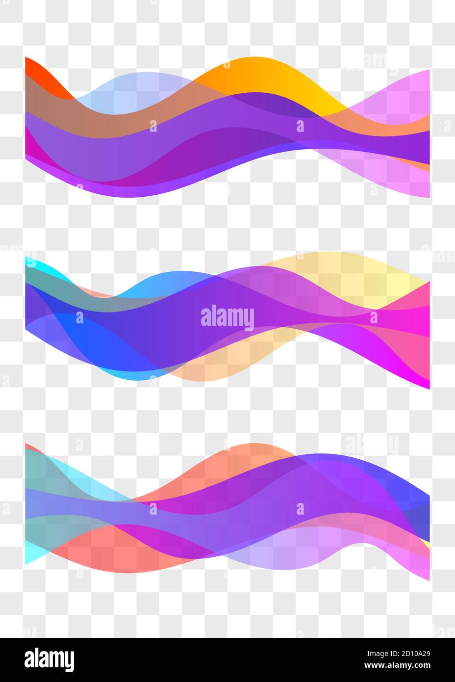 Wavy transparent abstract lines. Element of graphic design Stock Vector