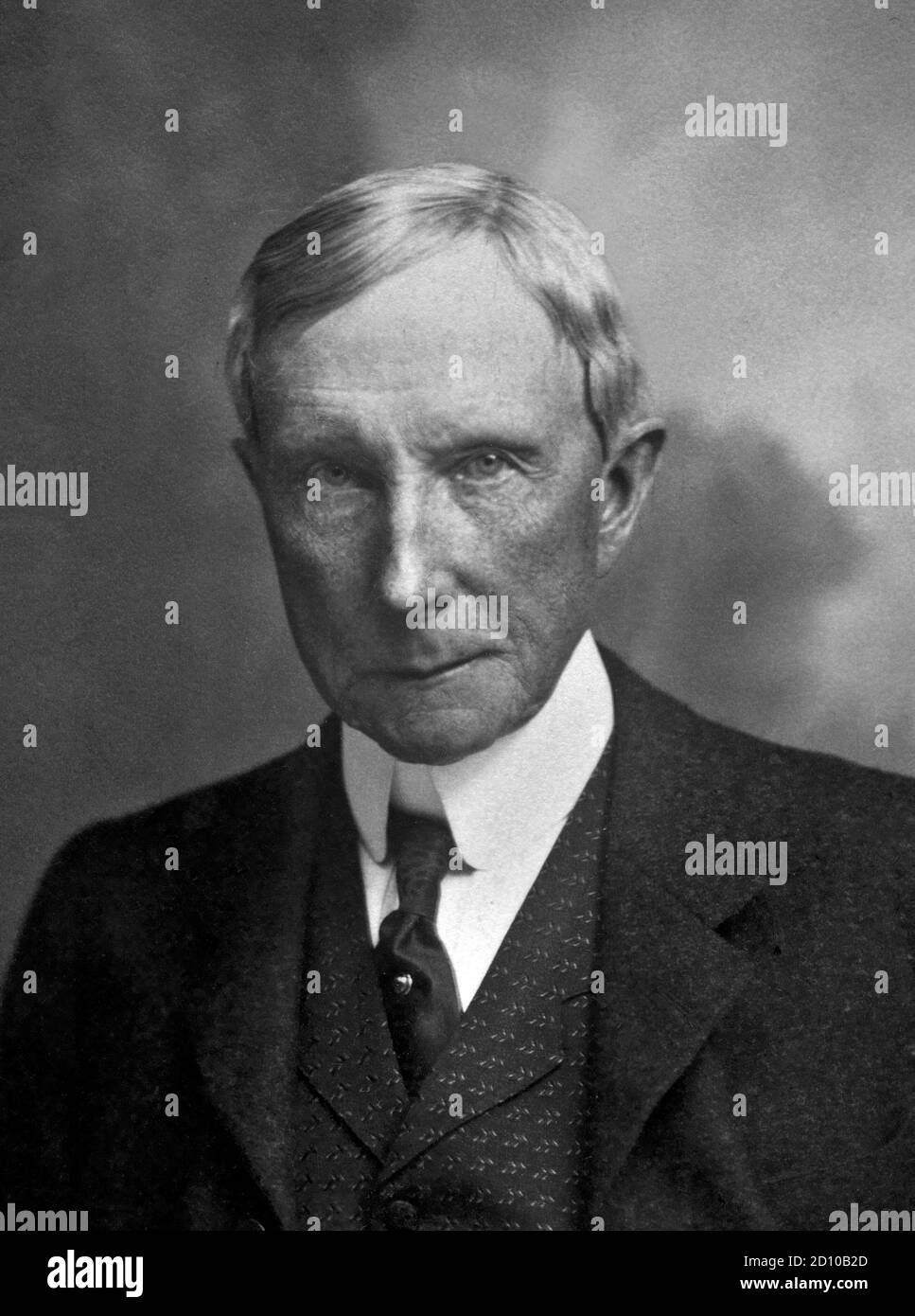 John D Rockefeller. Portrait of John Davison Rockefeller Sr (1839-1937), c.1914 Stock Photo