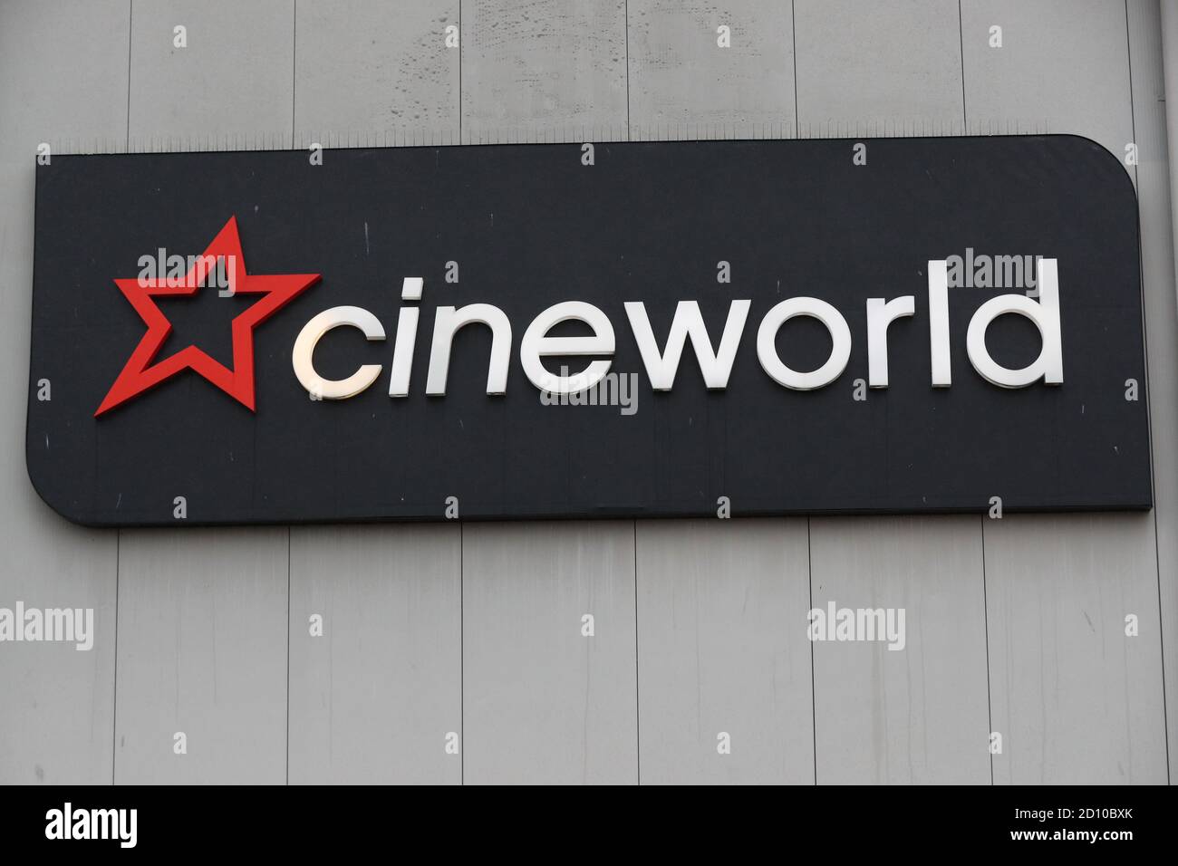 A Cineworld cinema in Feltham, west London, after the chain announced that it is set to close its UK sites in the coming weeks. The closure of its 128 sites across the country will put up to 5,500 jobs at risk, and staff have voiced anger at how they have been treated by the company since screens were forced to close earlier this year. Stock Photo