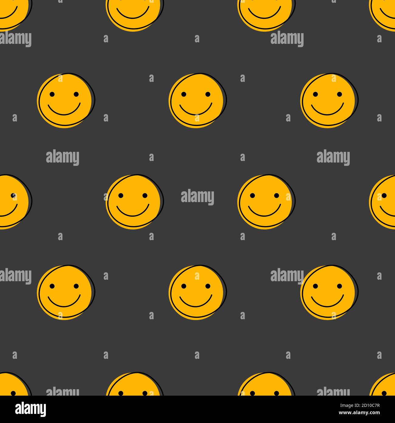 Funny faces with smiles seamless pattern for april fools day Stock Vector