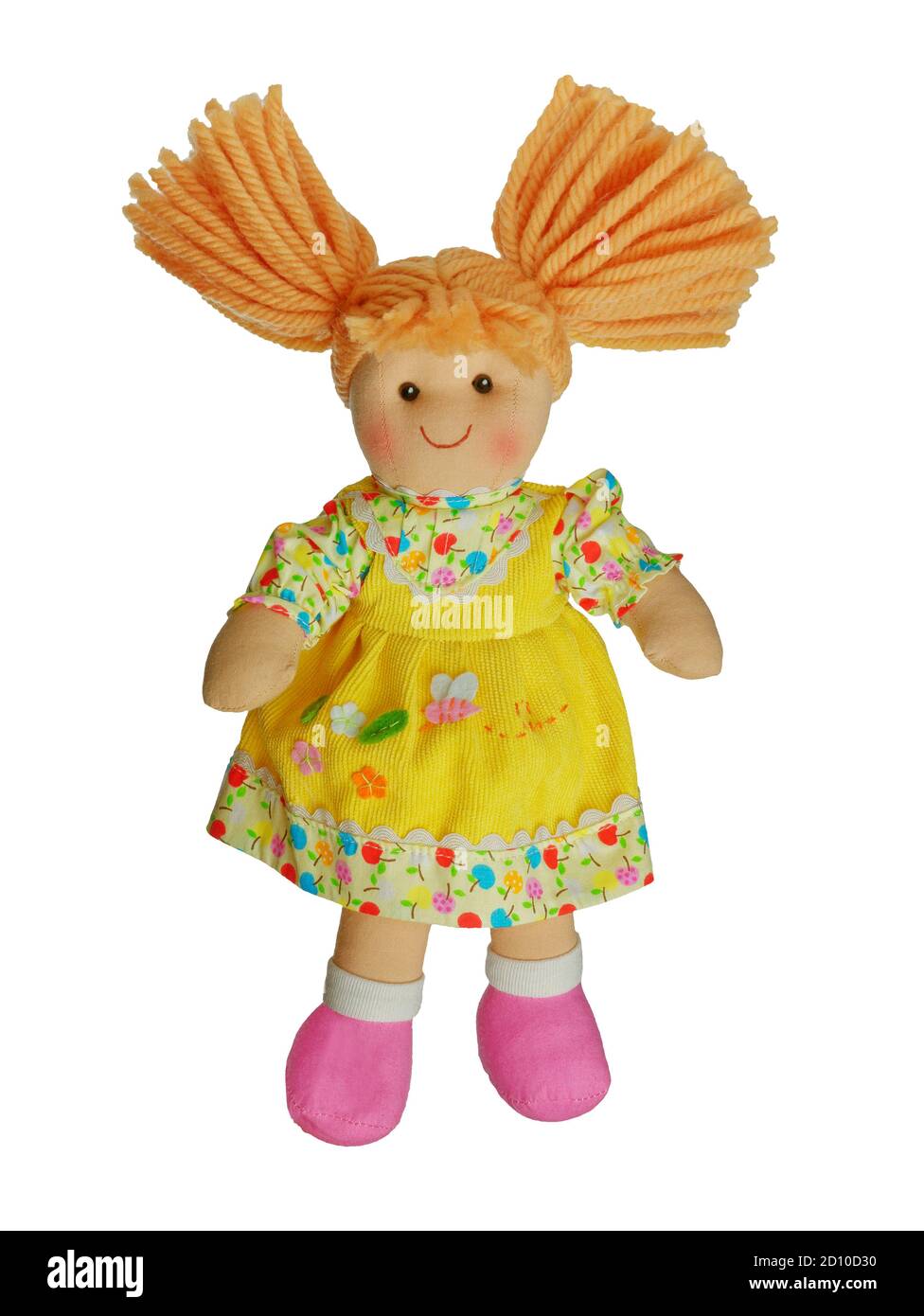 standing Cute rag doll hair up isolated on white Stock Photo Alamy