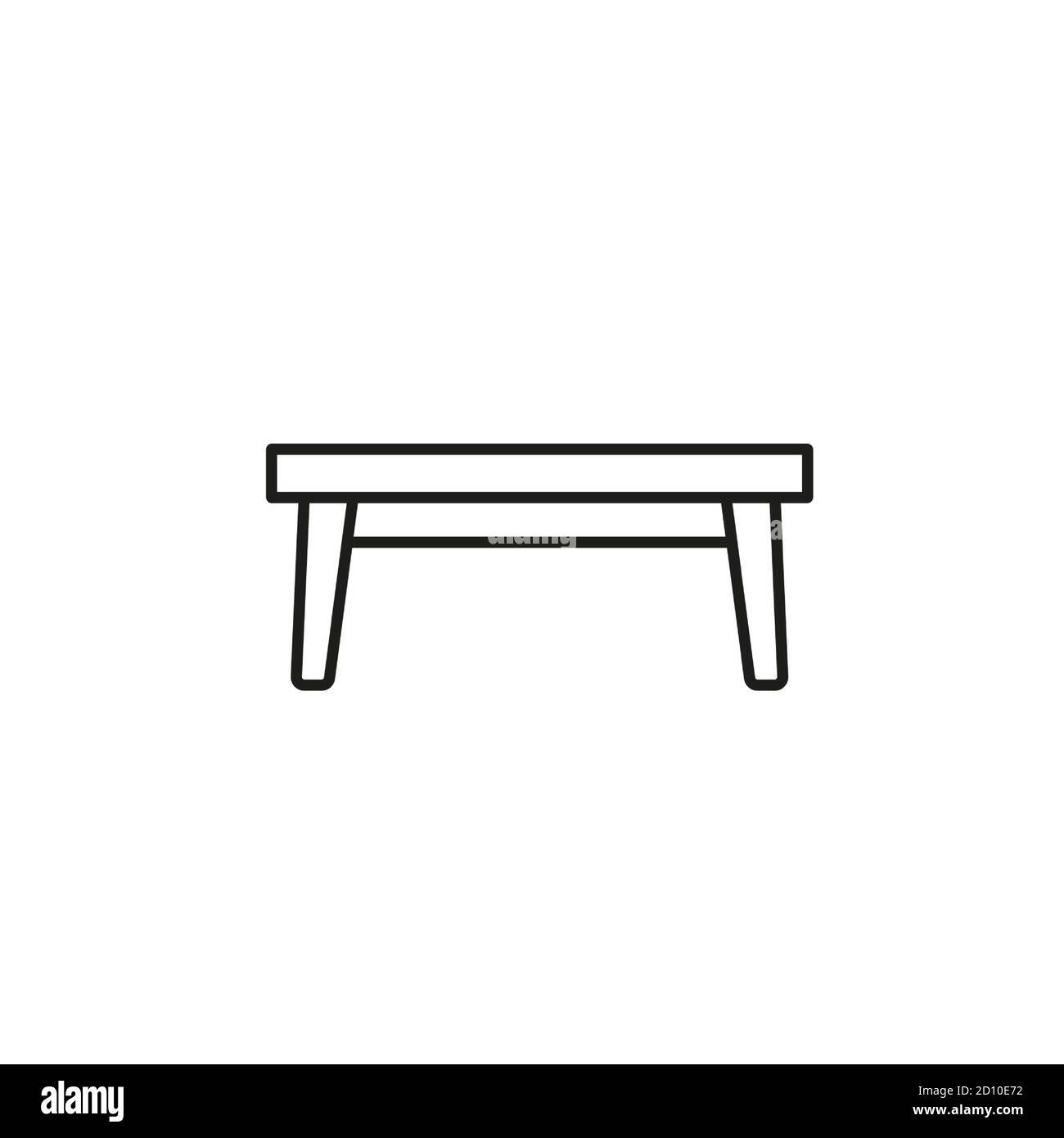 table icon element of furniture icon for mobile concept and web apps. Thin line table icon can be used for web and mobile. Premium icon on white Stock Vector