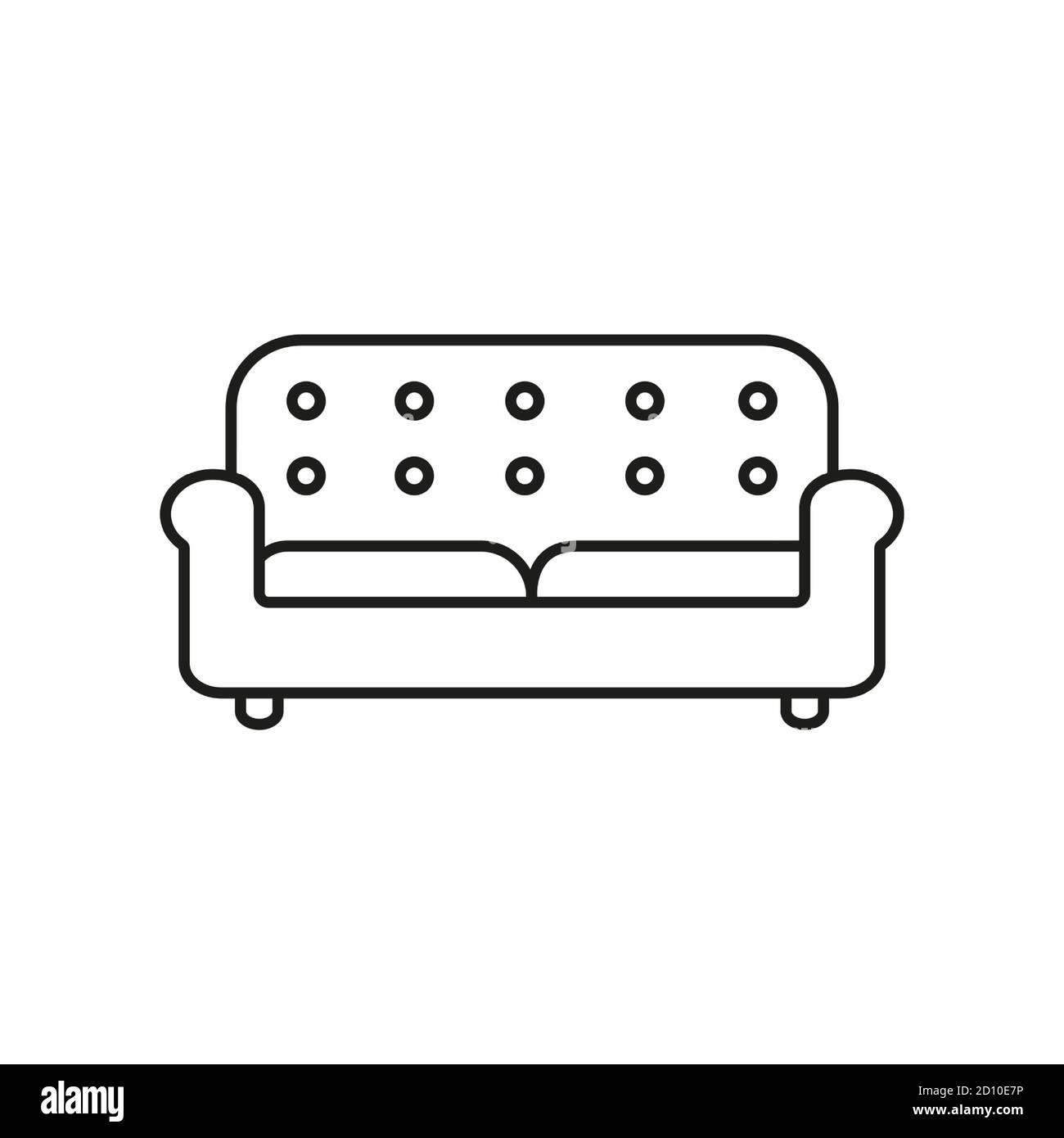 sofa icon element of furniture icon for mobile concept and web apps. Thin  line sofa icon can be used for web and mobile. Premium icon on white Stock  Vector Image & Art -
