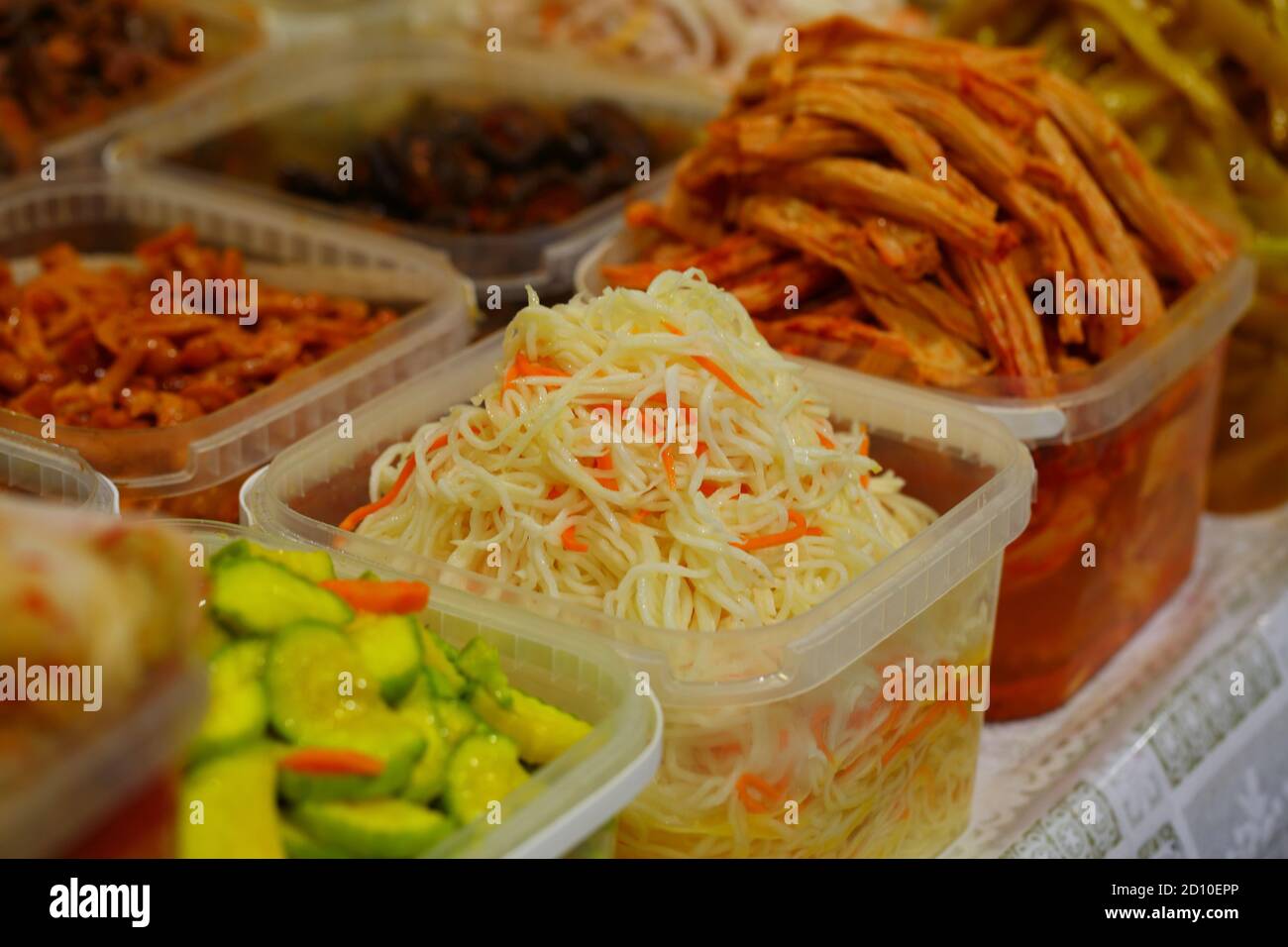 Korean pickles on the store counter Stock Photo Alamy