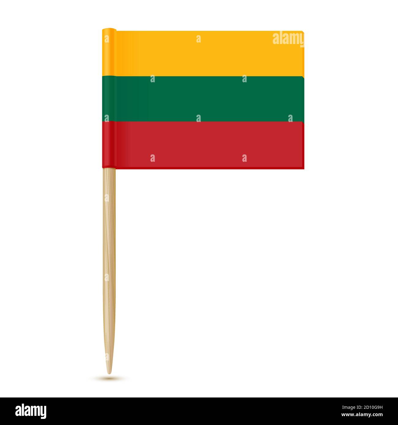 Lithuania flag toothpick Stock Vector