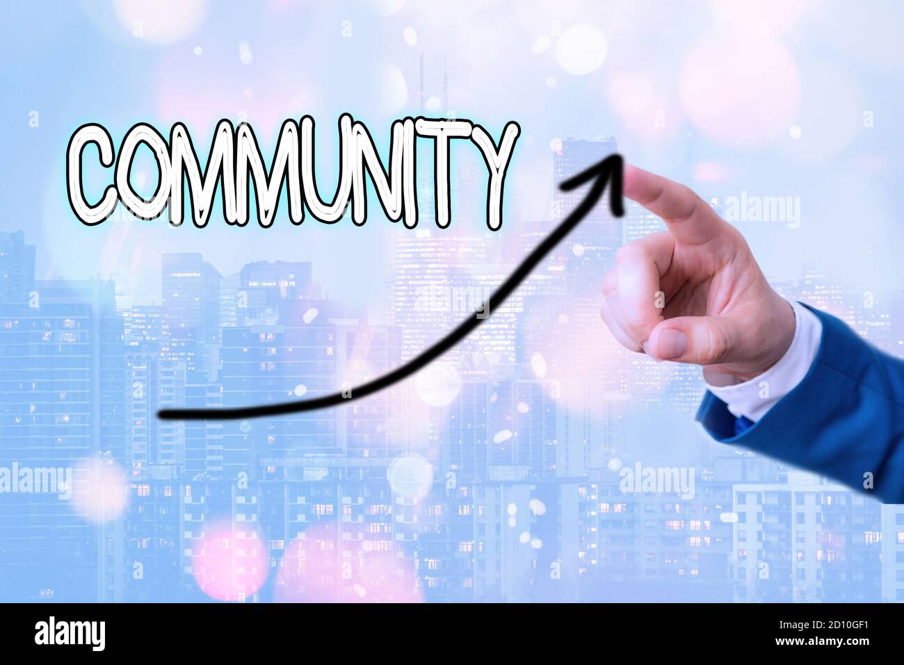 Text sign showing Community. Business photo showcasing group of showing ...