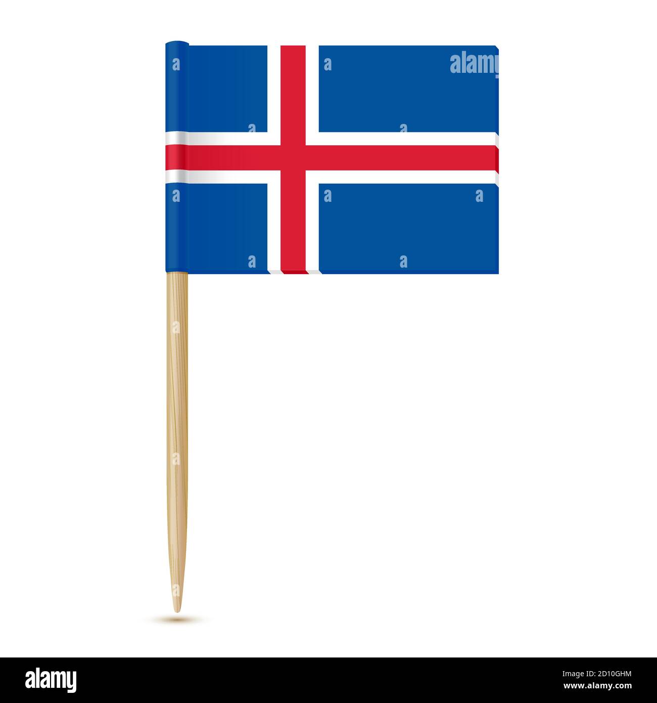 Iceland Flag toothpick 10eps Stock Vector