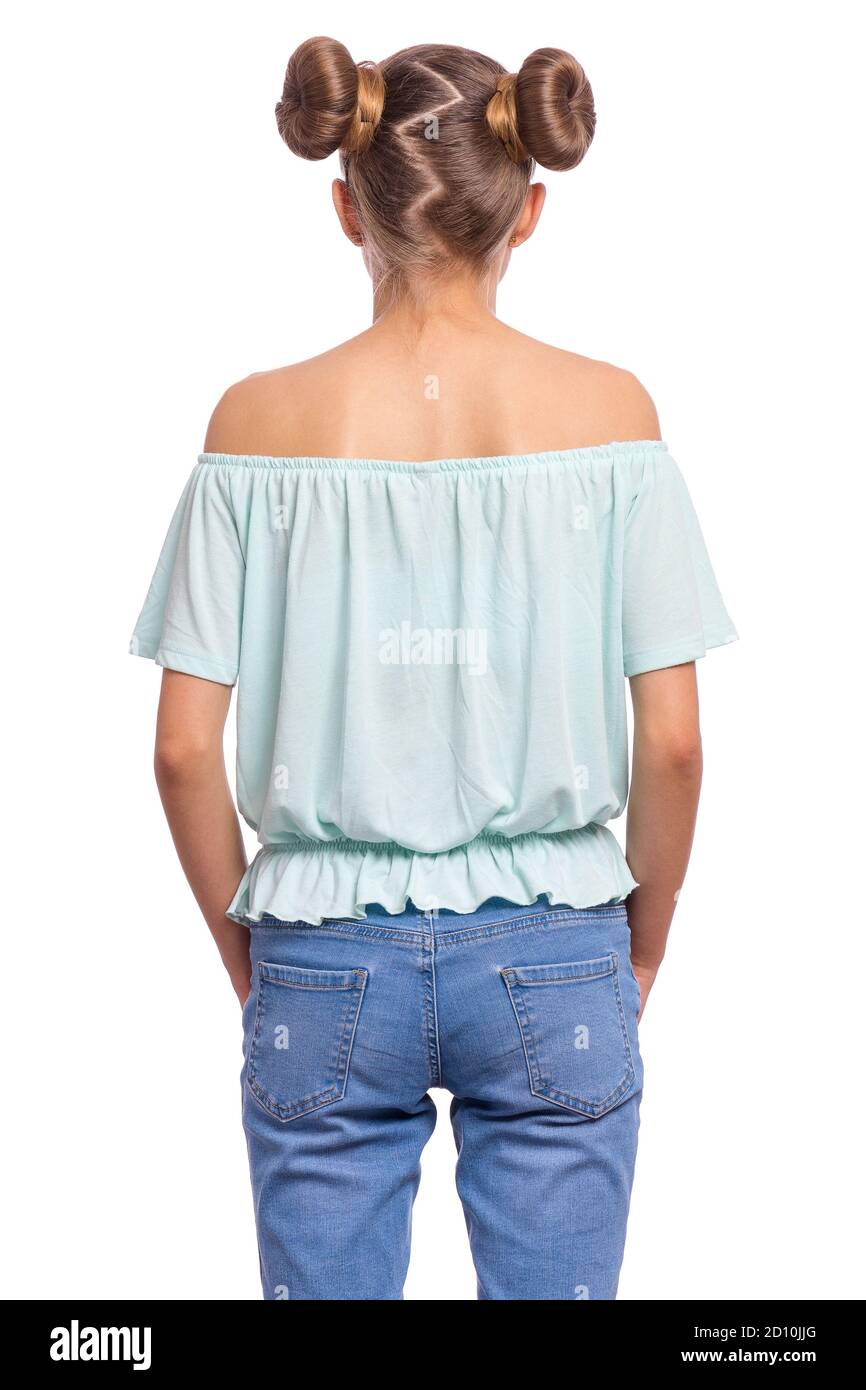 Back view beautiful teen girl hi-res stock photography and images - Alamy