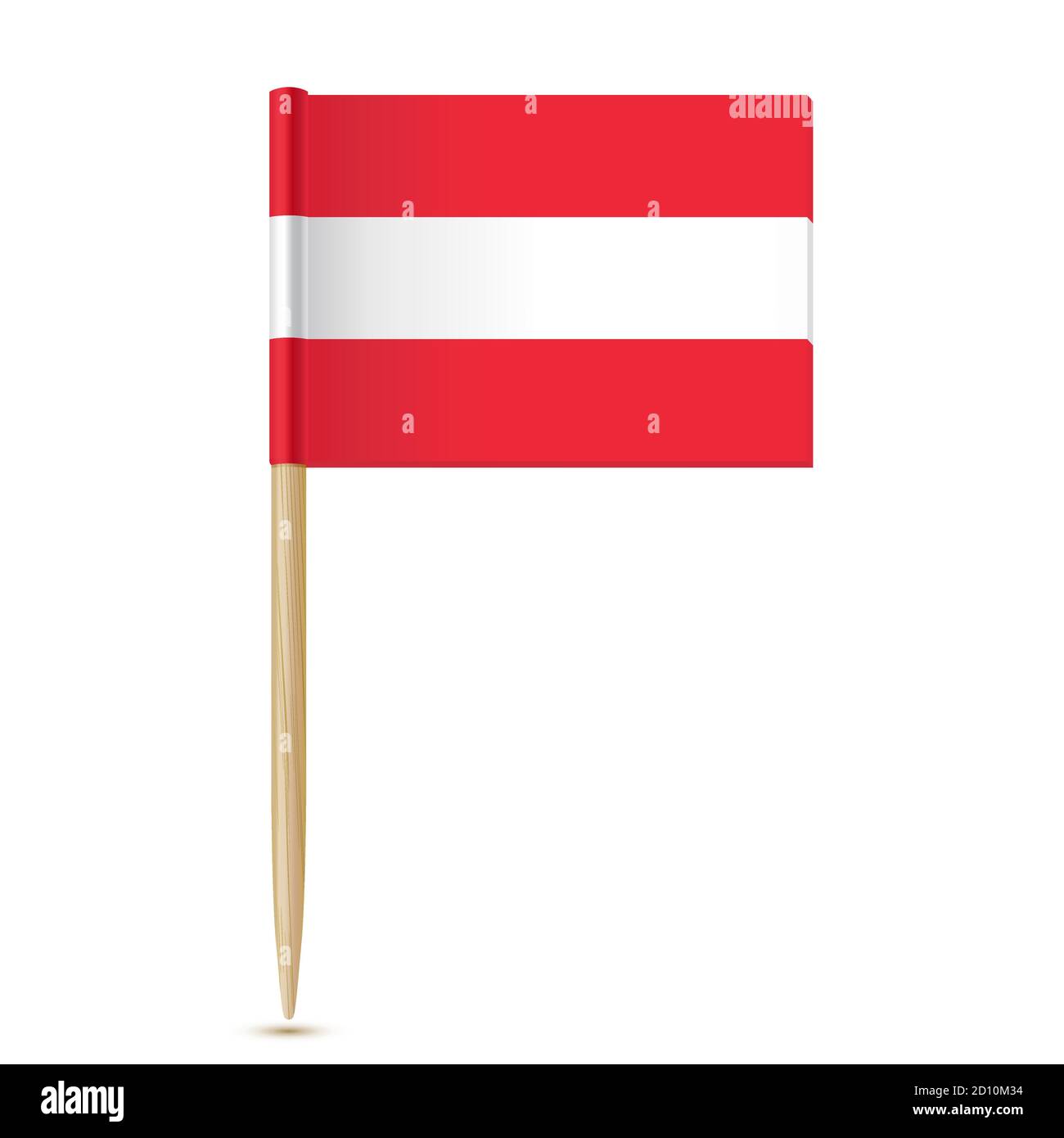 Austria flag toothpick on white background Stock Vector