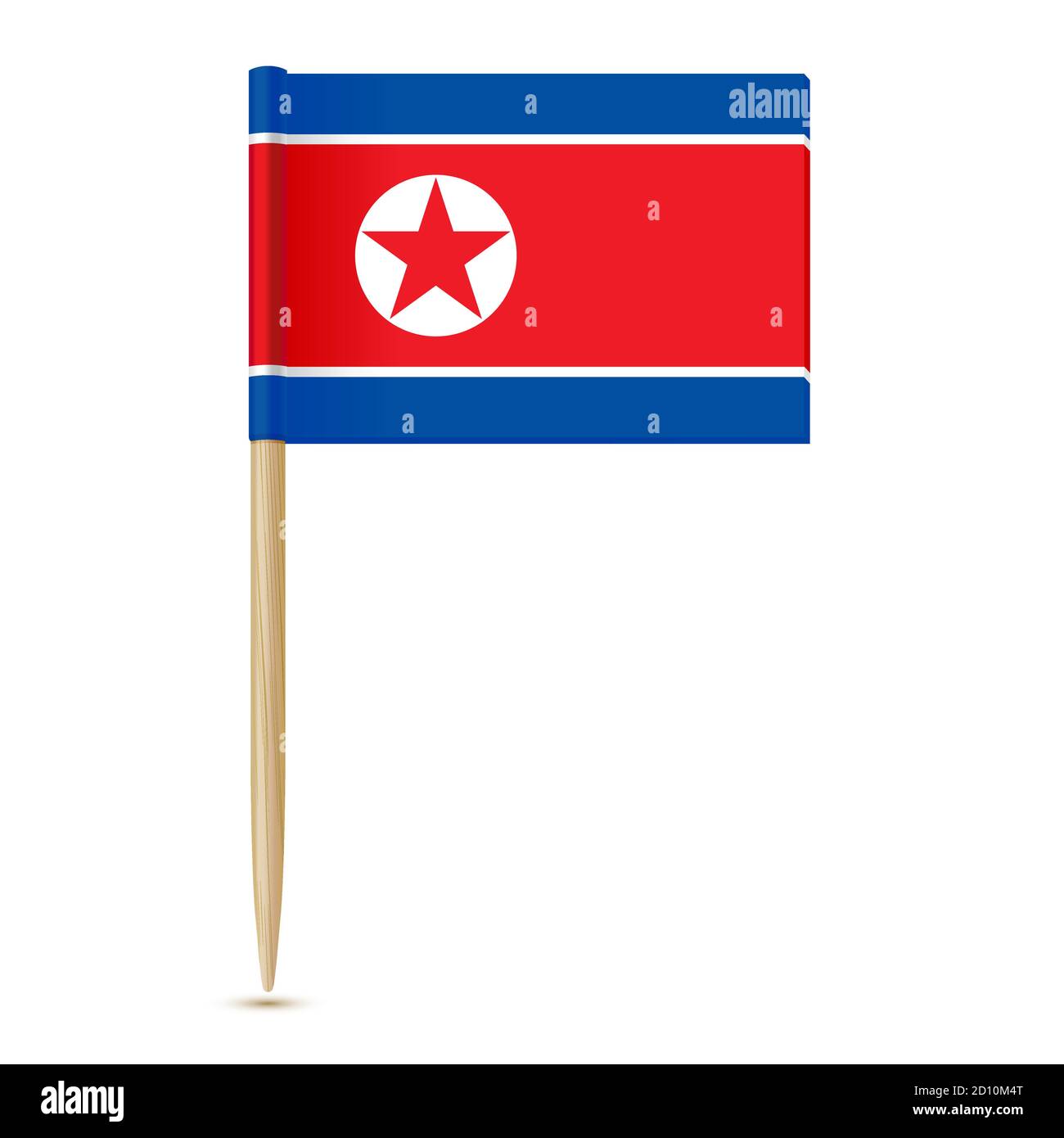 Flag of North Korea. Flag toothpick Stock Vector