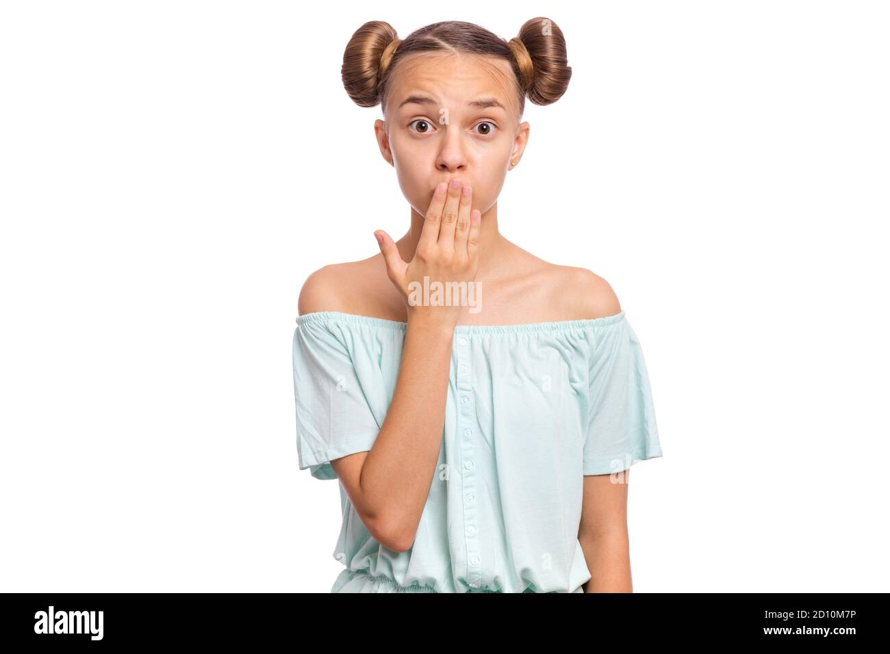 Girl emotions and signs Stock Photo