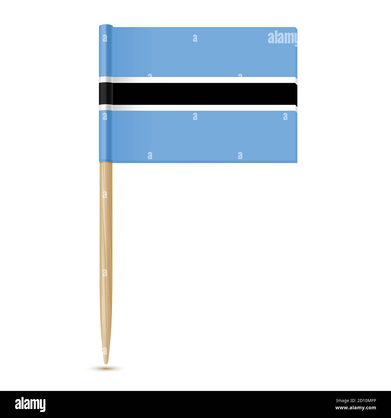 Botswana Flag. Flag toothpick 10eps Stock Vector