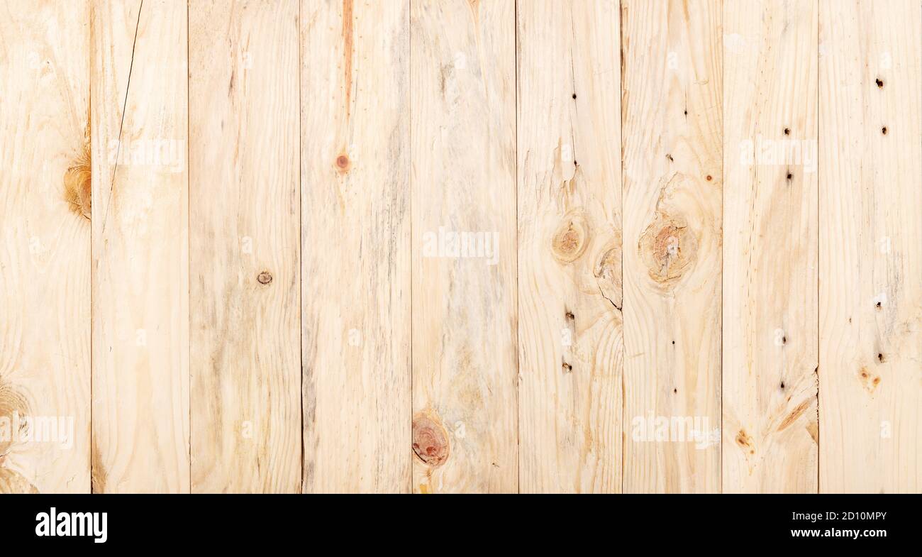 Natural wood paneling texture background. Wooden Pine planks Stock Photo