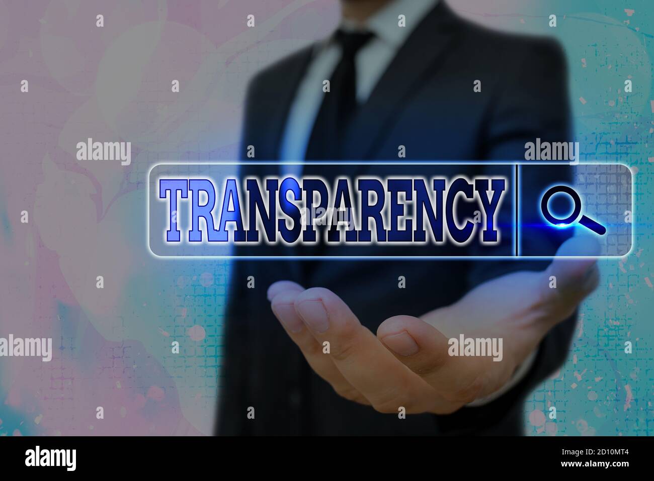 Writing note showing Transparency. Business concept for something transparent especially a picture viewed by light Web search digital information futu Stock Photo