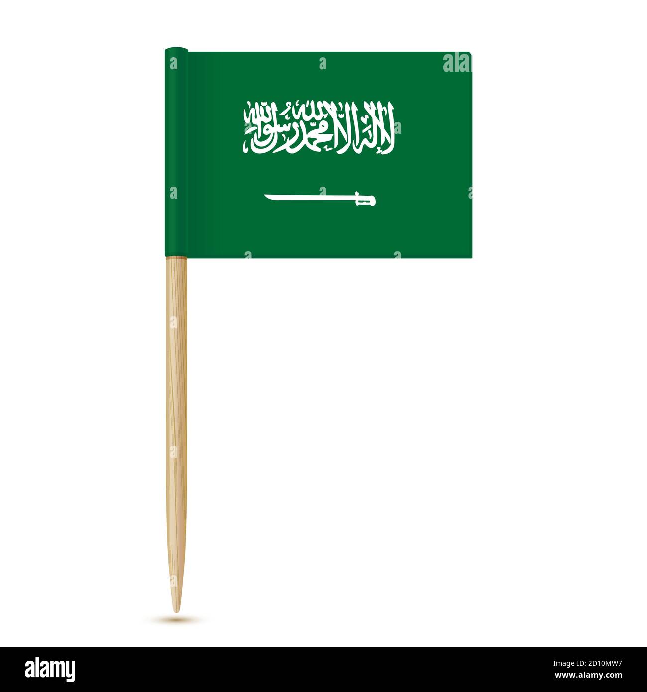 Flag of Saudi Arabia. Flag toothpick Stock Vector