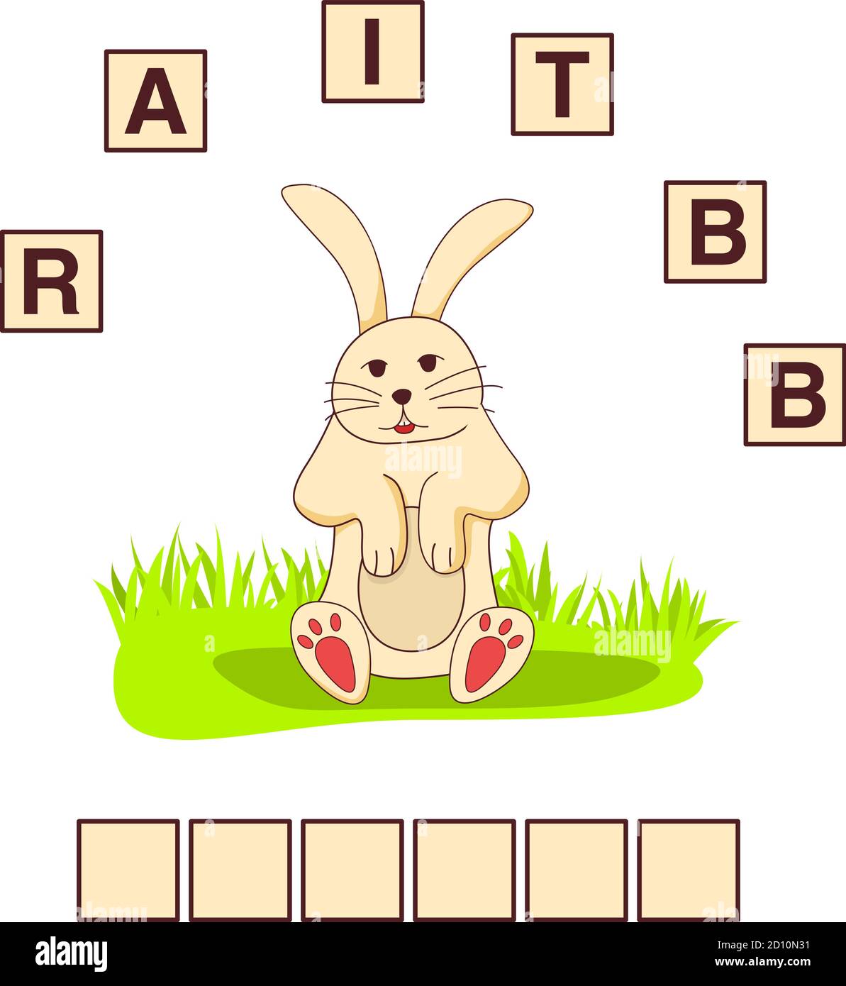 Game words puzzle rabbit.Education developing child.Riddle for