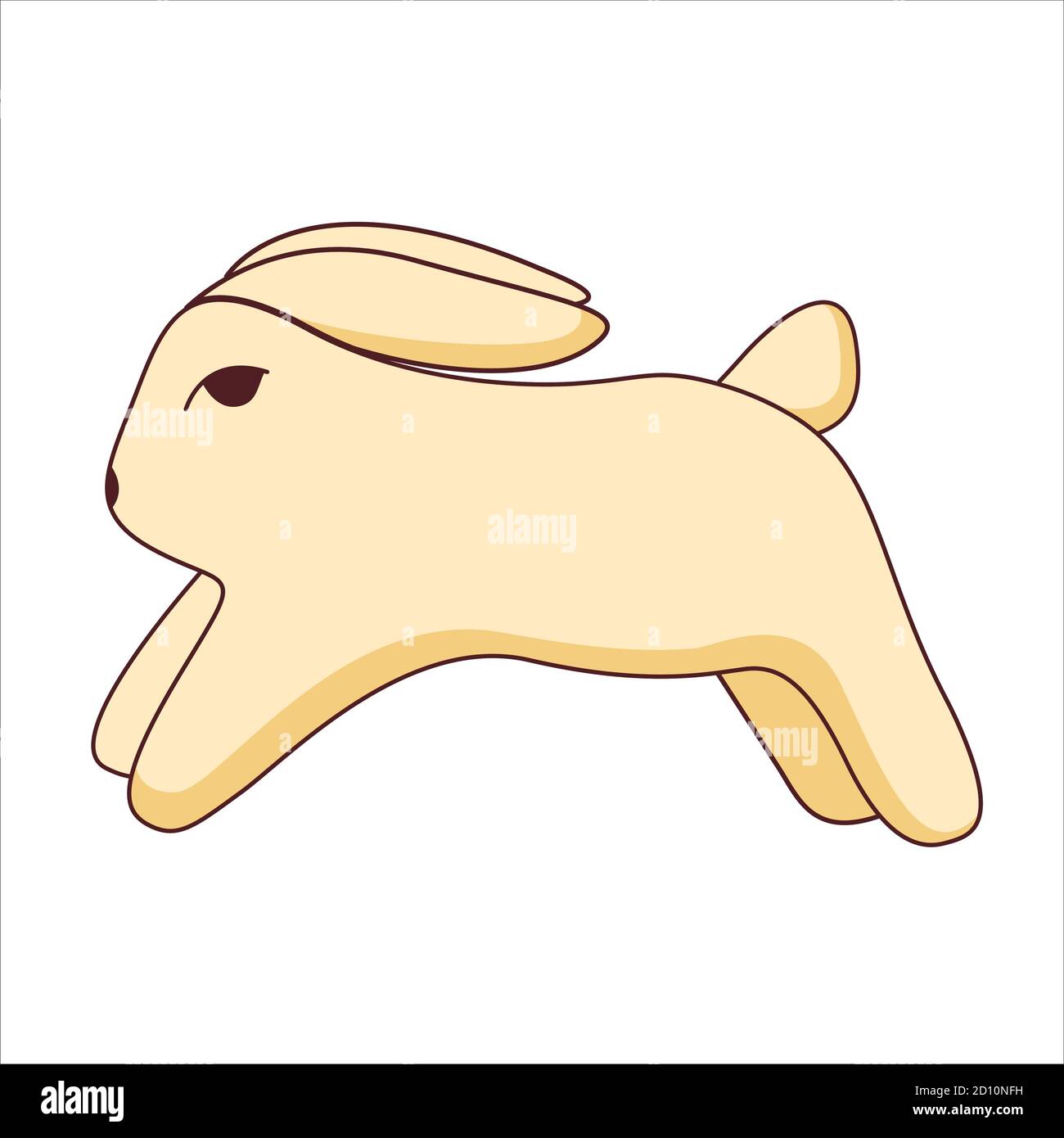 The running rabbit. Animal cartoon character. Flat illyustratsiyavektor ...