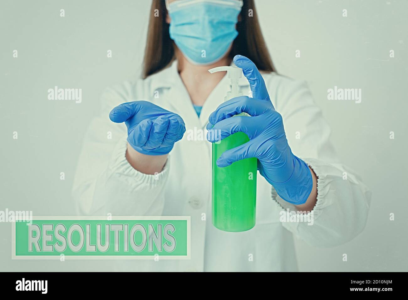 Handwriting text Resolutions. Conceptual photo the act of analyzing a complex notion into simpler ones Laboratory blood test sample shown for medical Stock Photo