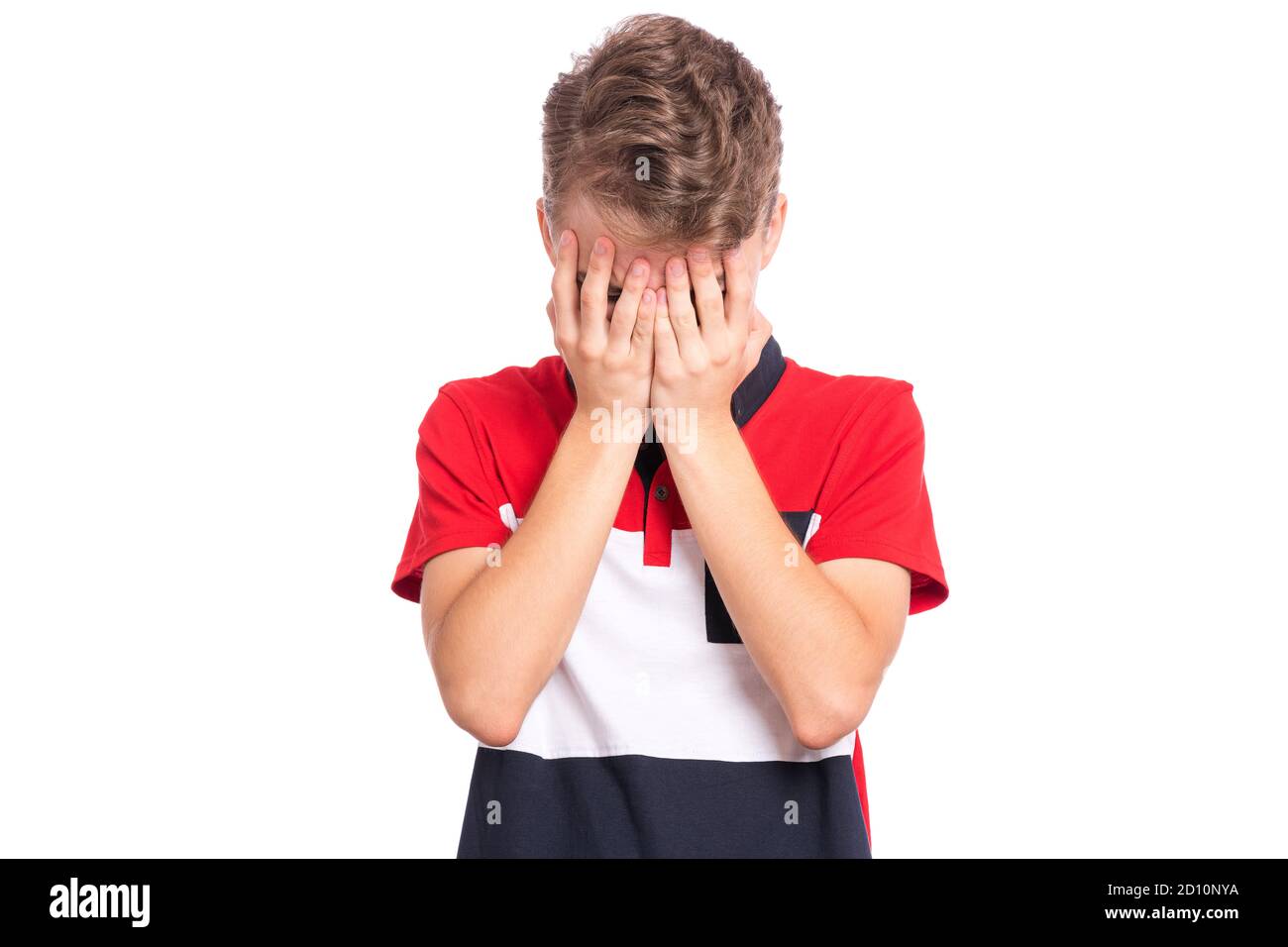 Boy emotions and signs Stock Photo