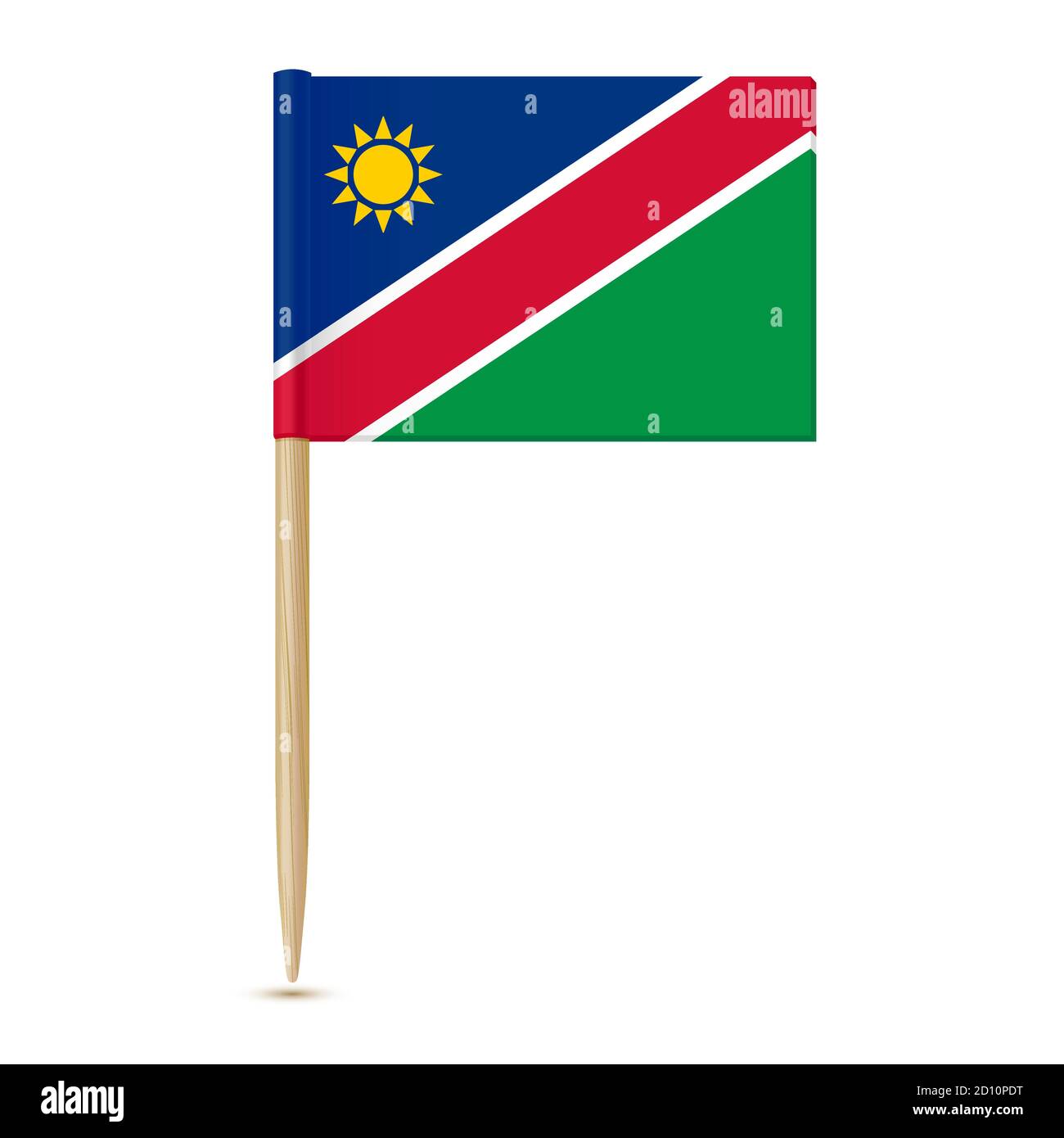 Flag of Namibia. Flag toothpick Stock Vector