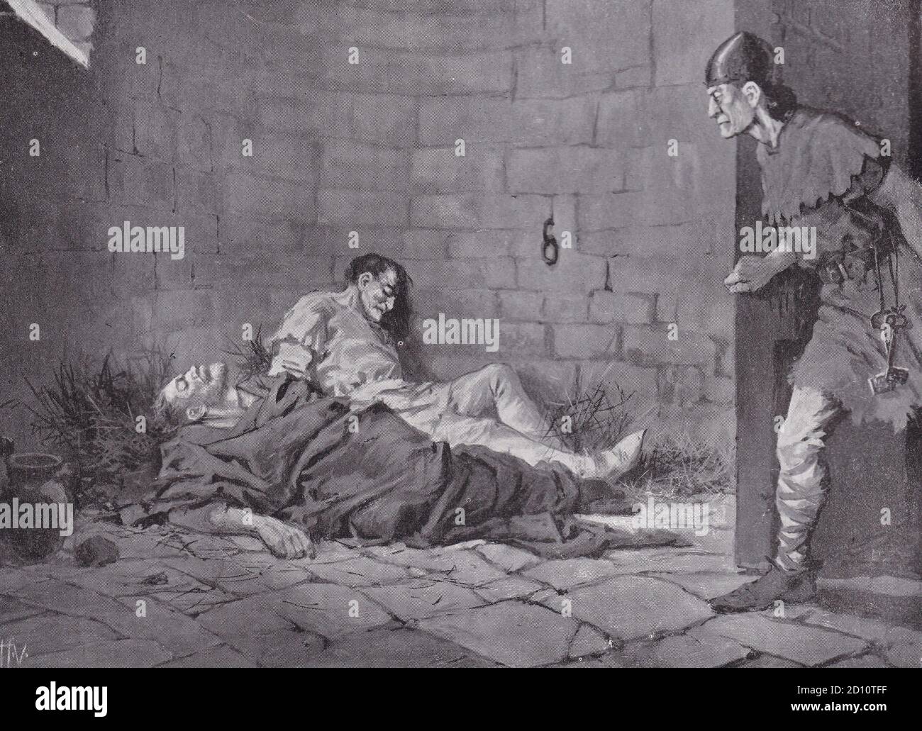 Imprisonment and Death of Dukes Erik and Valdemar 1318 Stock Photo