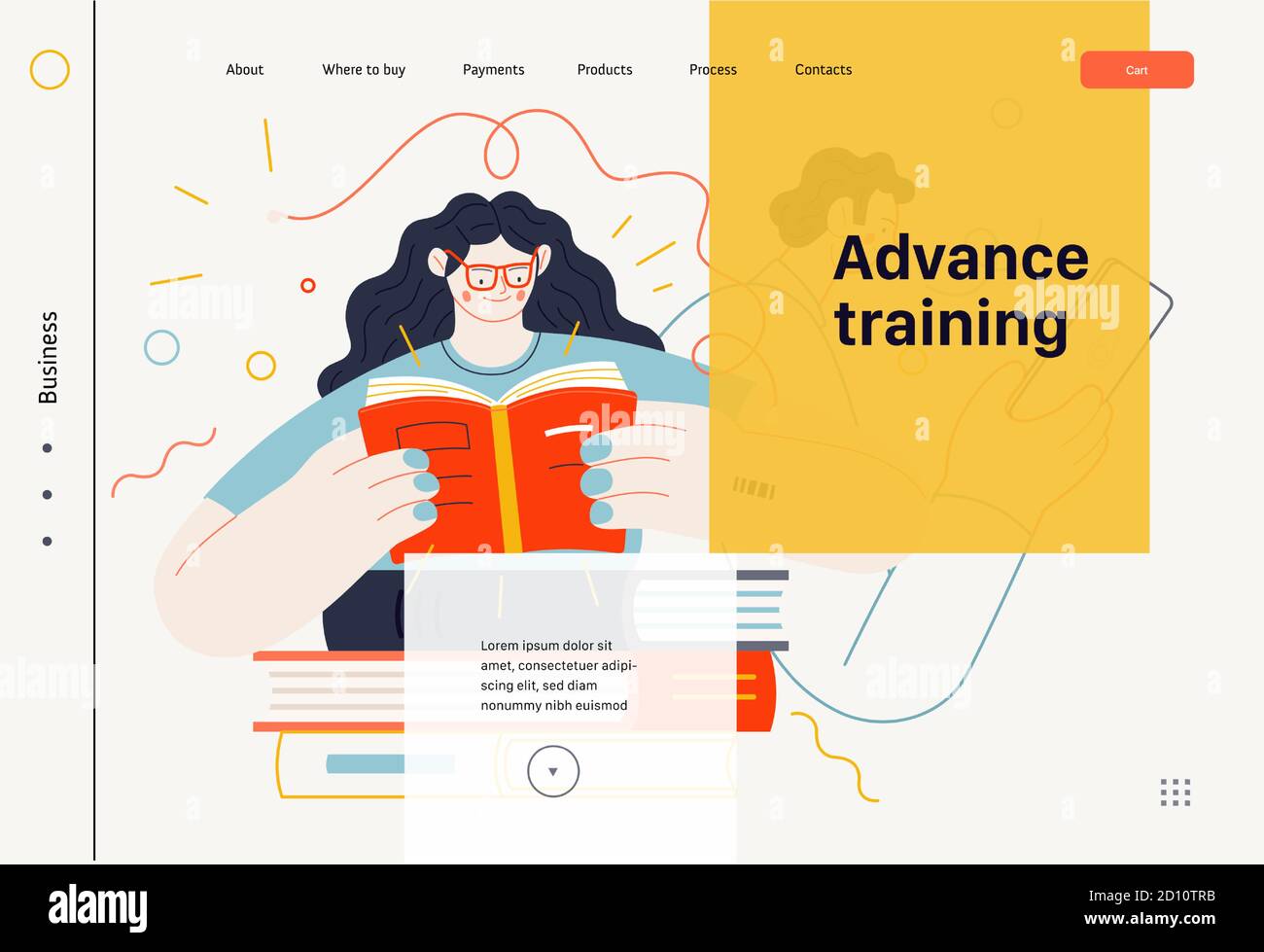 Business topics advance training, education, skill development, web