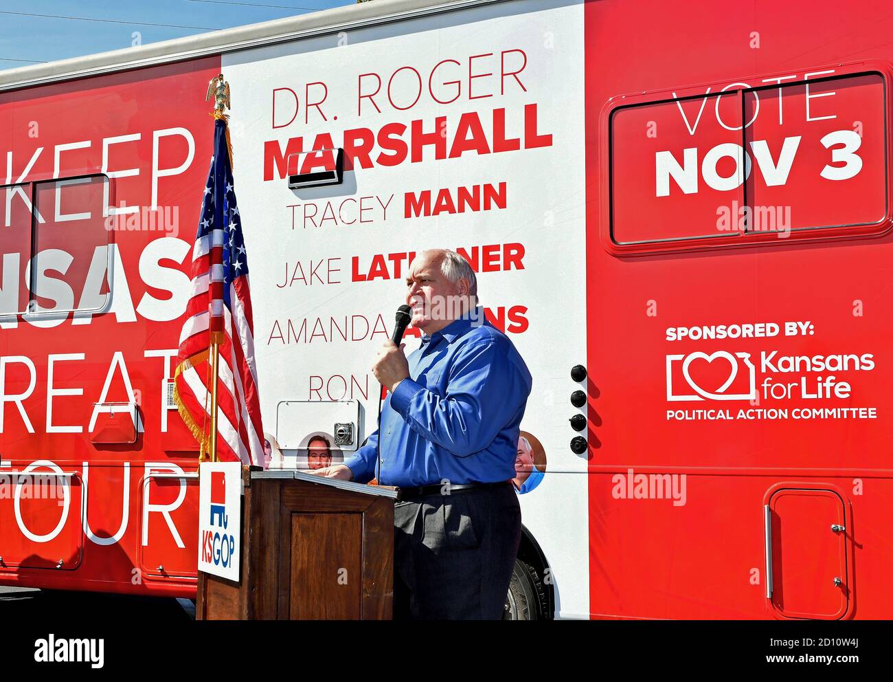 EL DORADO , KANSAS, USA, October 3, 2020 Congressman Ron Estes (RKS