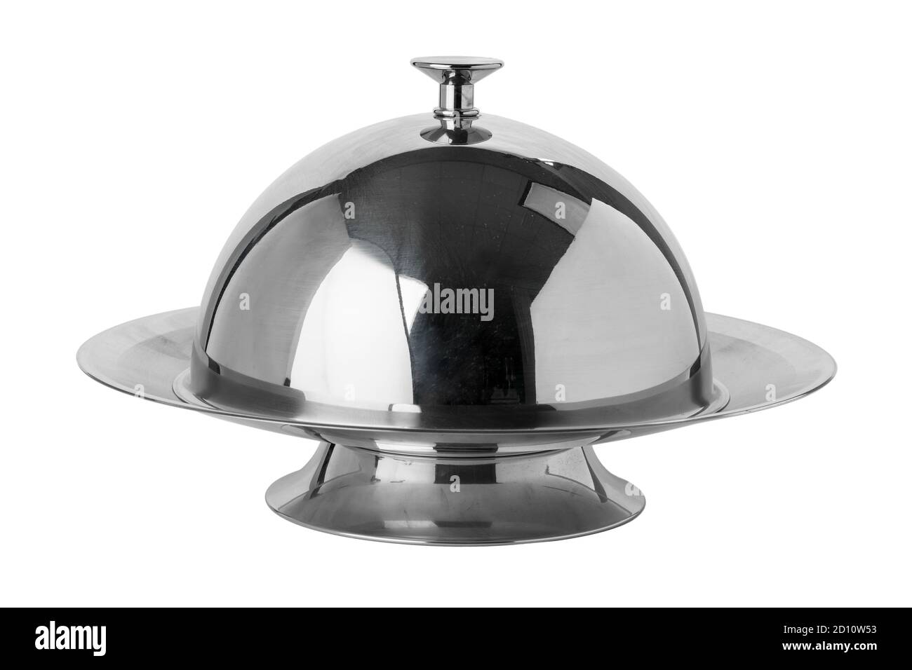 Metal serving dish isolated on white background Stock Photo Alamy