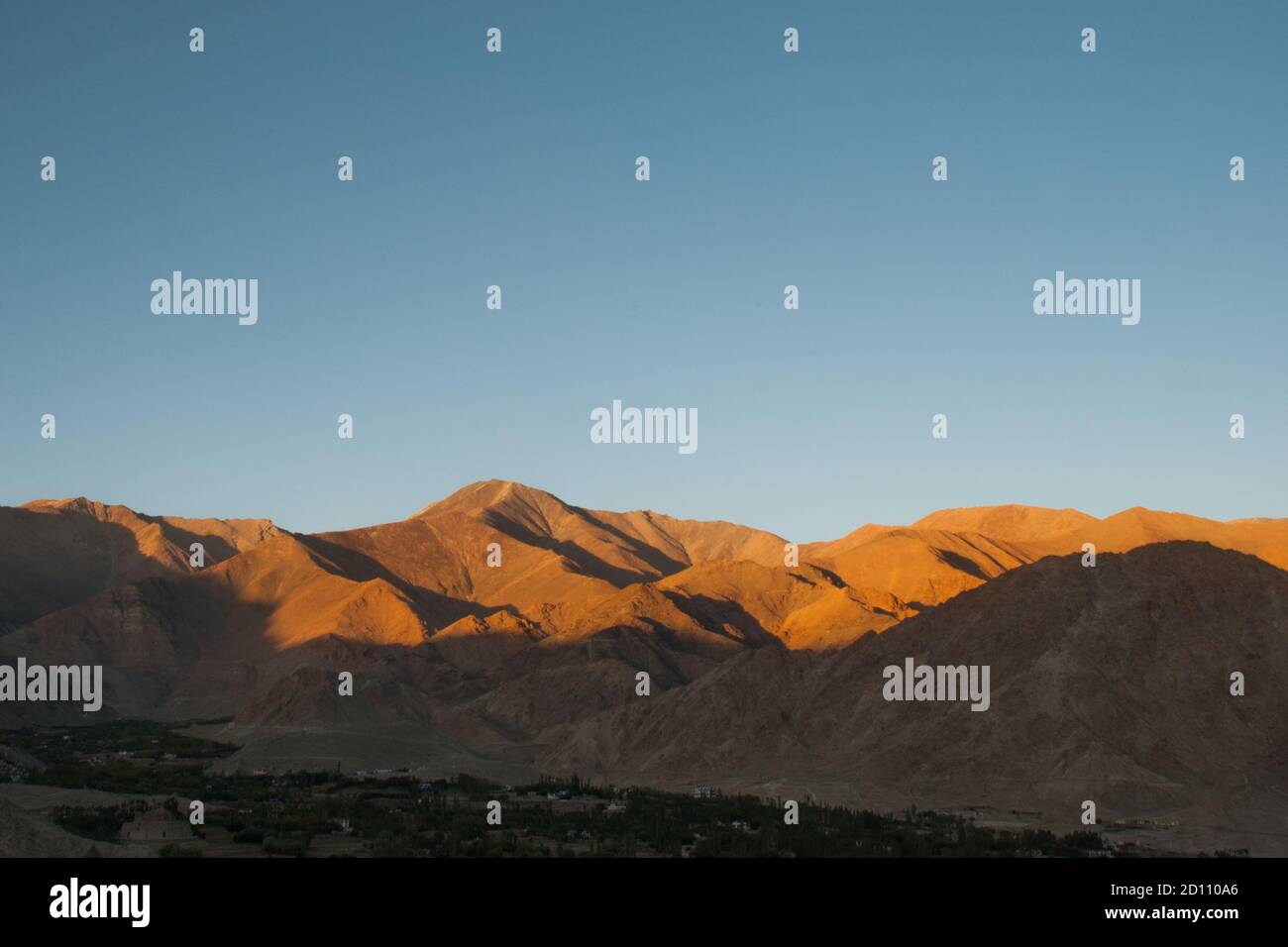sunset and landscape at ladakh j&k india Stock Photo