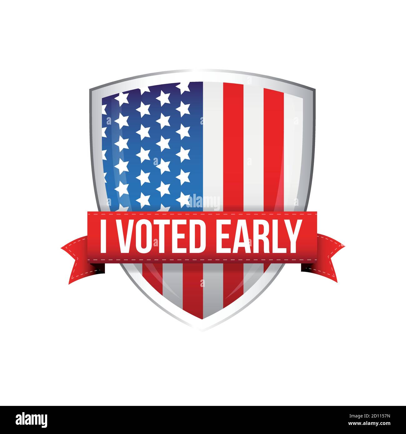 I voted early United States flag button Stock Vector