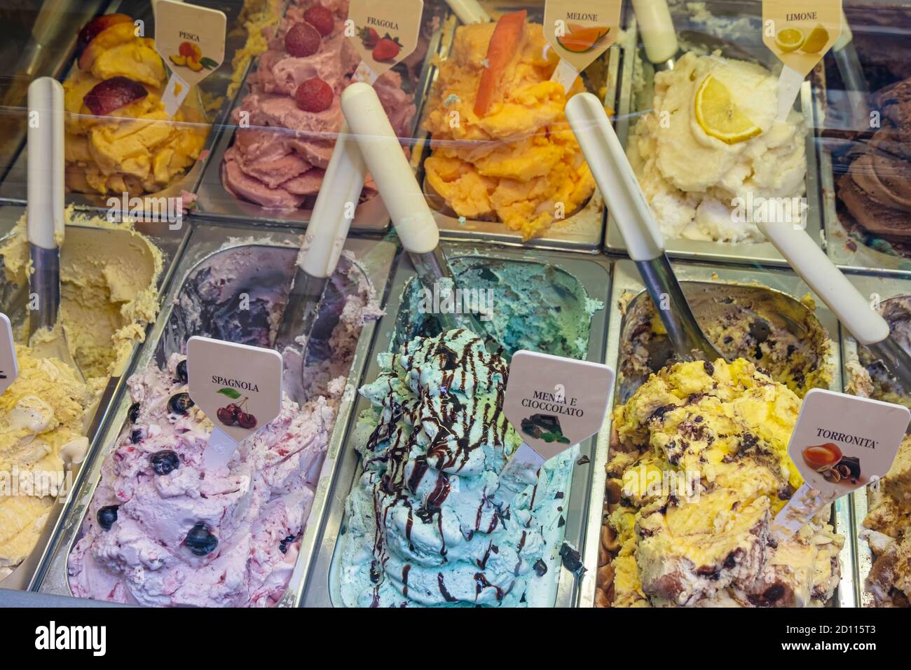 Famous Italian Ice Cream Italian Gelato Delicious Dessert Stock Photo Alamy