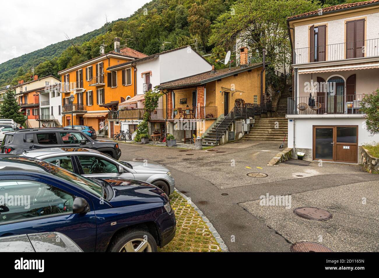 Culinary tour on Lake Lugano in Ticino, Circolo di Carona, Switzerland Stock Photo