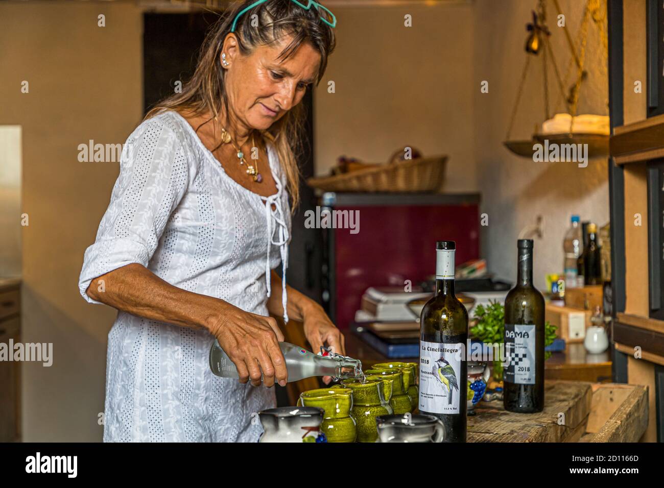 Culinary tour on Lake Lugano in Ticino, Circolo di Carona, Switzerland Stock Photo