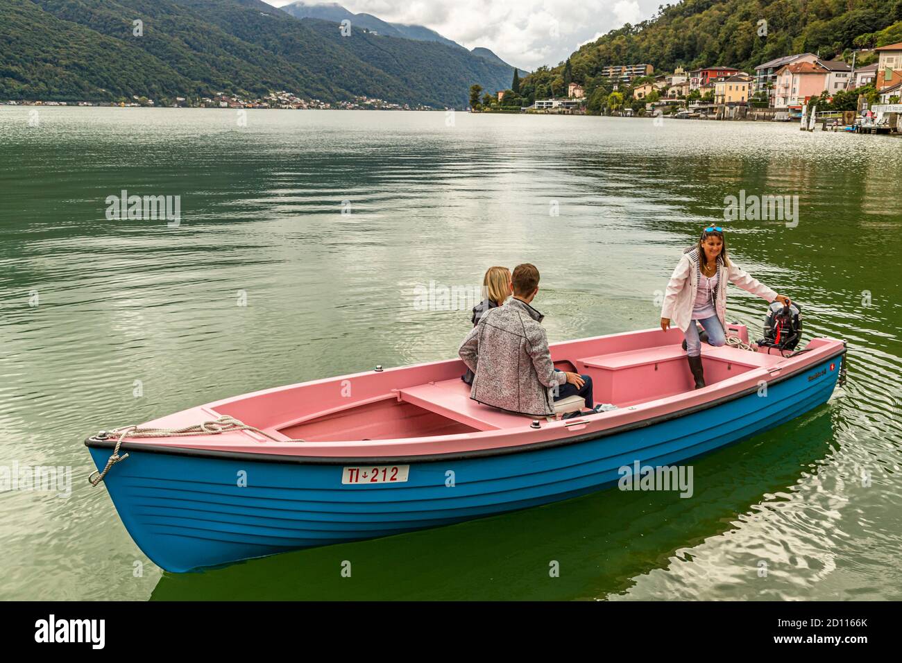 Culinary tour on Lake Lugano in Ticino, Circolo di Carona, Switzerland Stock Photo