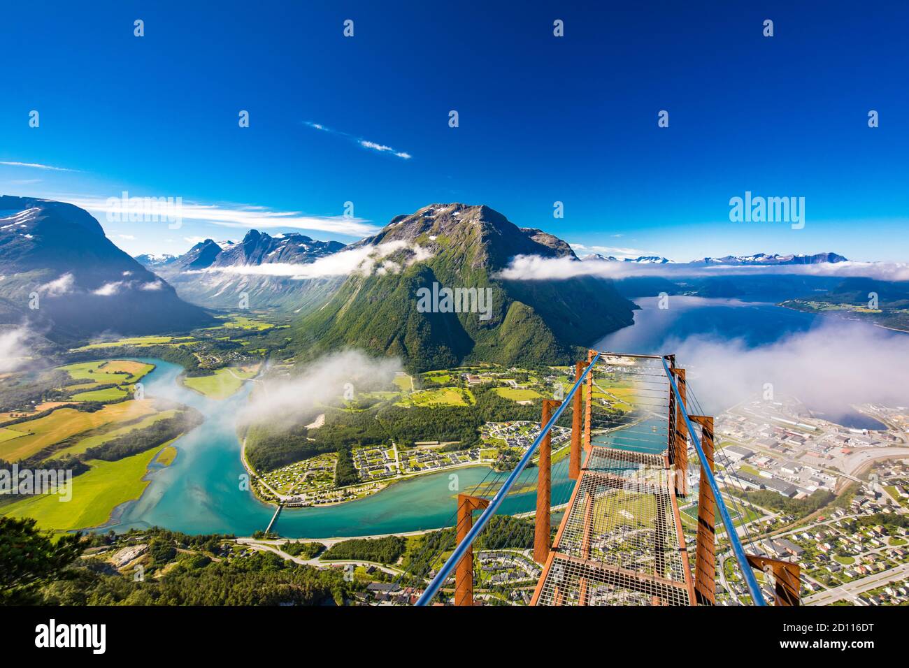 Rampestreken in Andalsnes, Norway. A famous tourist track and viewpoint. Stock Photo